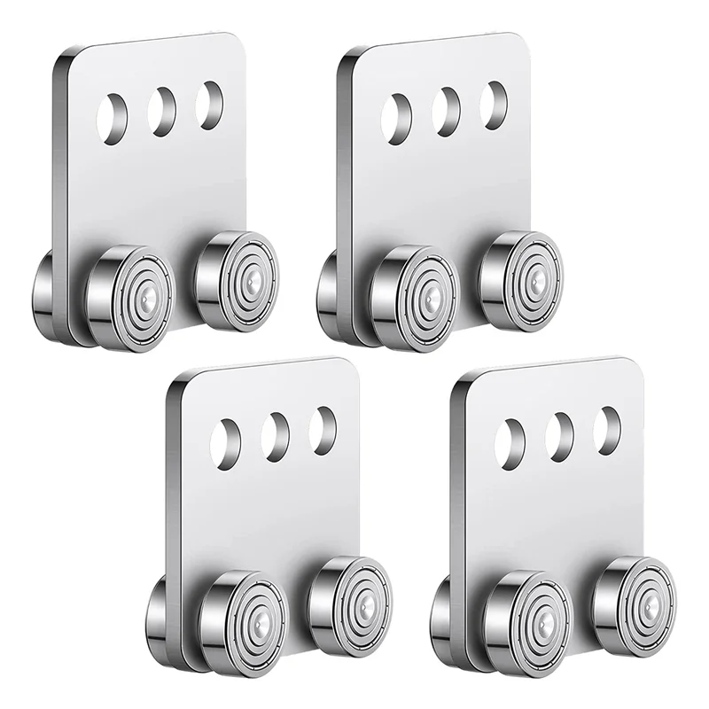 New 4 Pcs 4 Wheel Trolley Assembly Roller Trolley Stable Welded Channel Roller for 1-5/8Inch Wide Strut Channel
