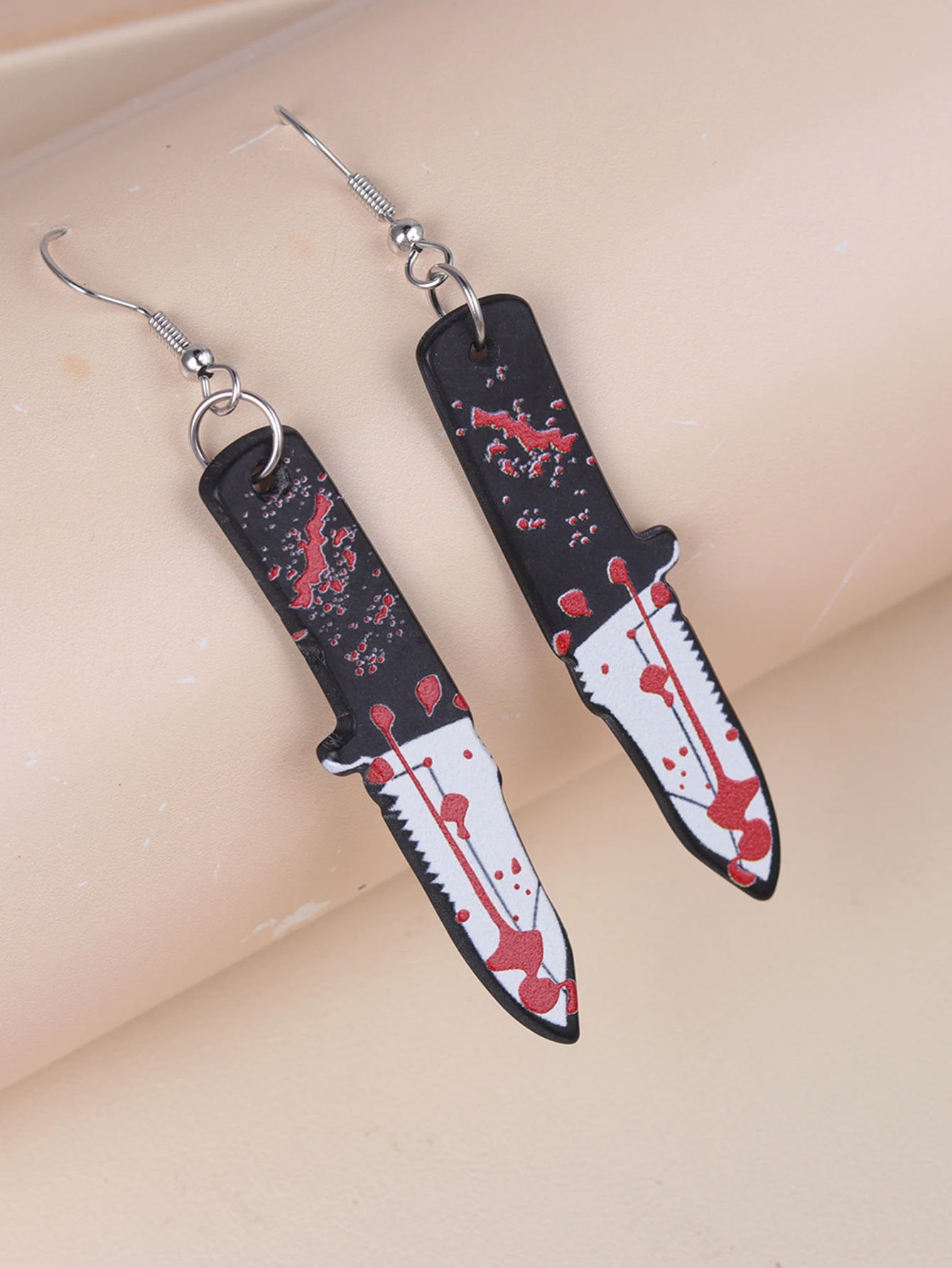 Strano e spaventoso coltello di sangue Punk pugnale orecchini speciali di Halloween divertenti idee Creative orecchino per le donne