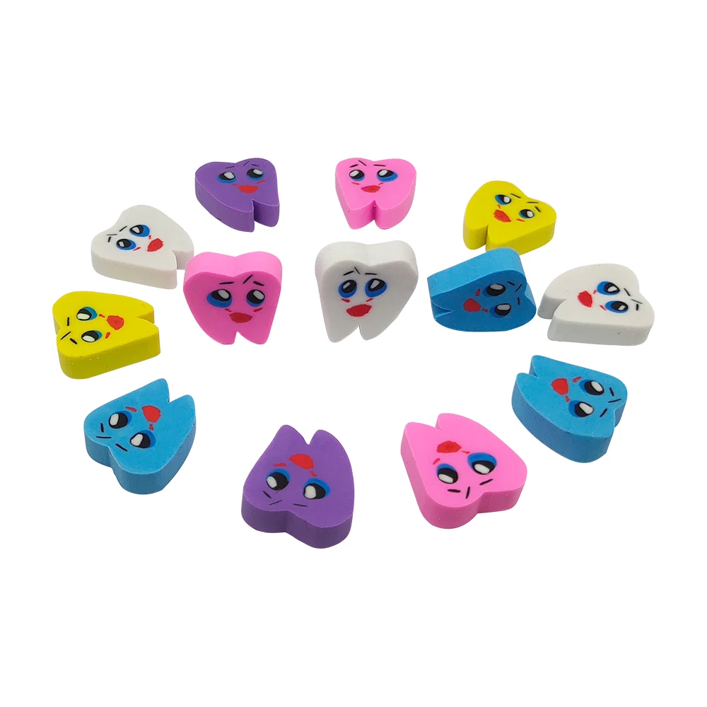 50 pcs Mini Erasers Kawaii Dental Molar Shaped Tooth Rubber Dental Clinic Gift Erasers for dentist Medical lab Decoration