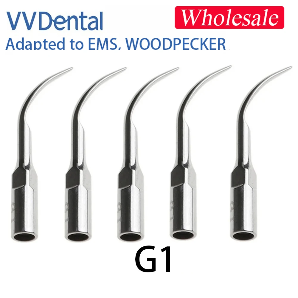 

VVDental Wholesale 1/3/5Pcs a lot G1 Ultrasonic Scaler Tip Fit for EMS WOODPECKER Handpieces Orthodontic Teeth Tips P-Series