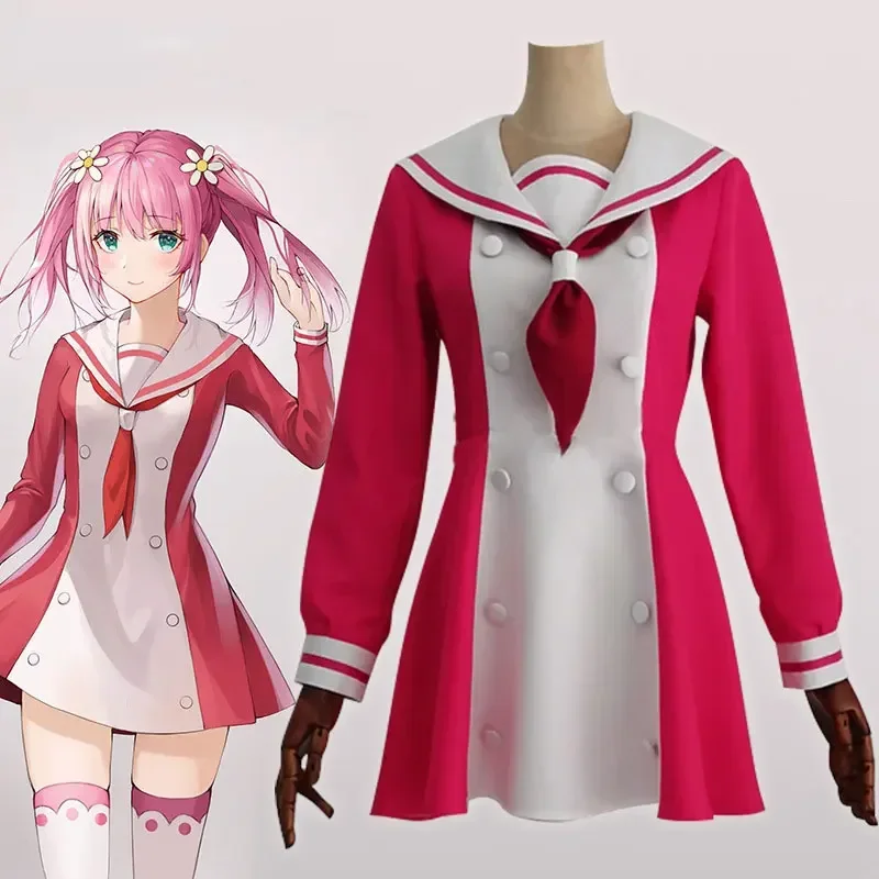 

Anime Munou Na Nana Hiiragi Cosplay Costume Women's School Uniform Outfit Student Halloween Carnival Full Set