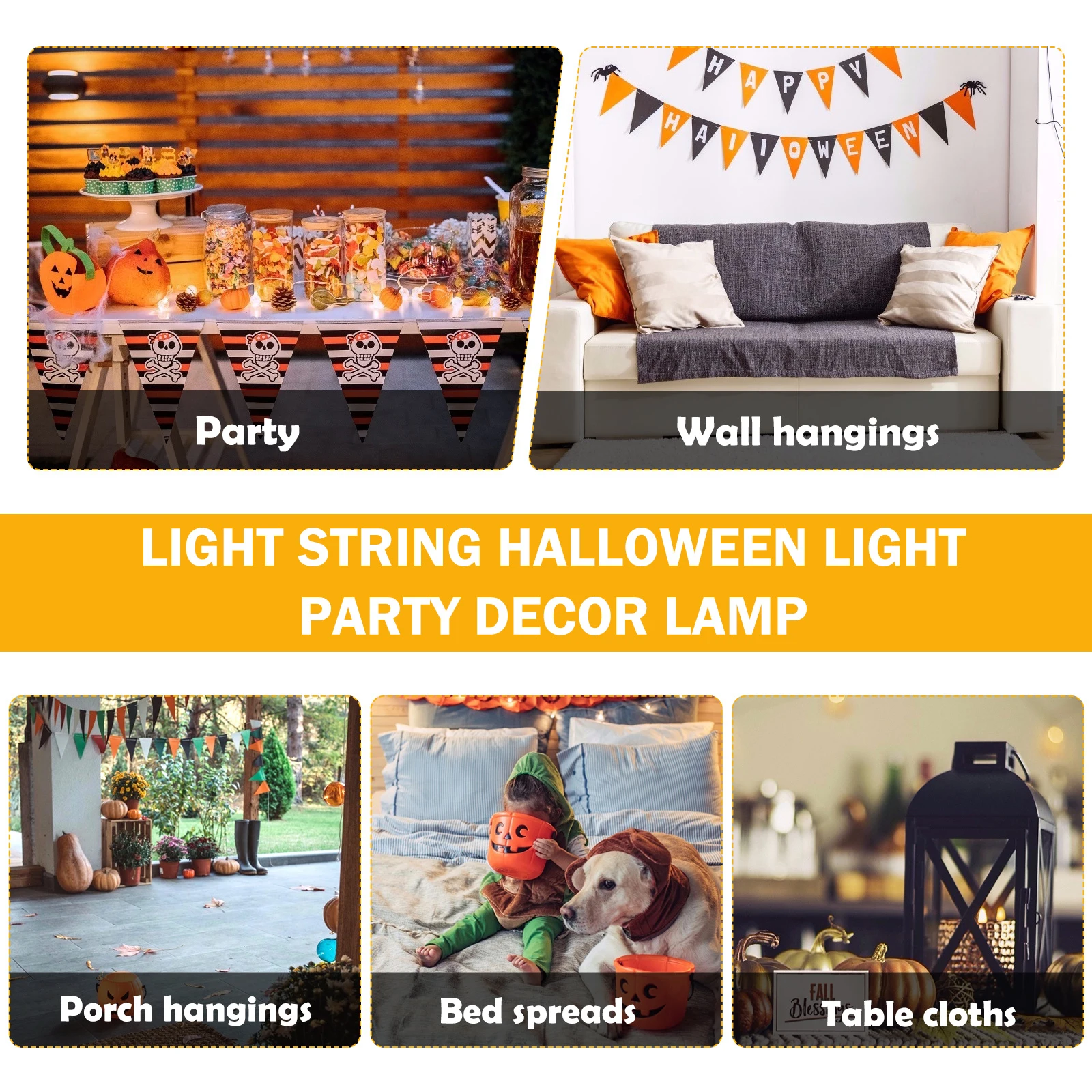 

Wind Chime Light Decorations Led Halloween Outdoor Skull Bell Lamp Lights Solar