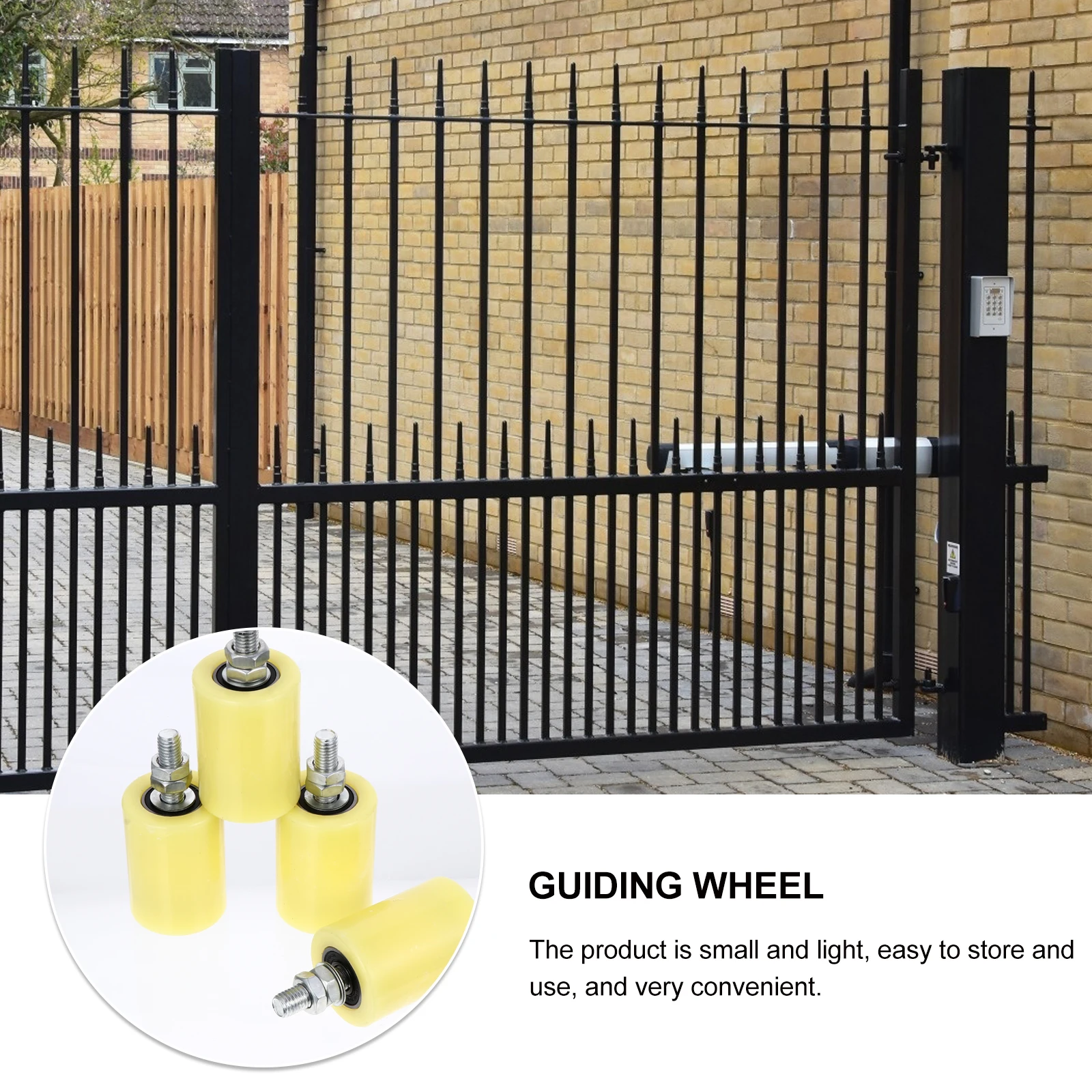 

4pcs Sliding Gate Roller Nylon Pulley Block Heavy Duty Track Wheels For Electric Door Courtyard Gate Rolling Shutter Sliding
