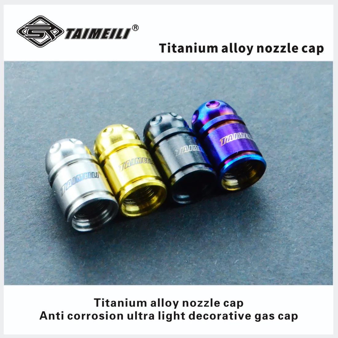 TAIMEILI Titanium alloy tire nozzle cap Automobile motorcycle tire nozzle cap 1pcs