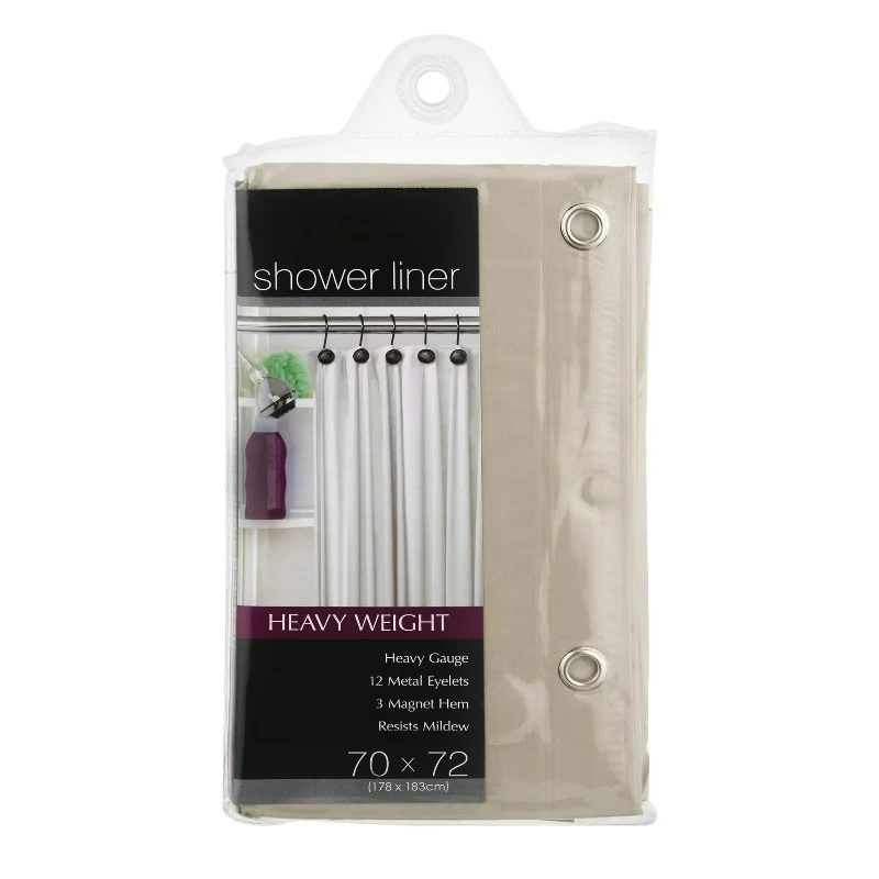 

Premium Shower-Curtain Liner, Taupe