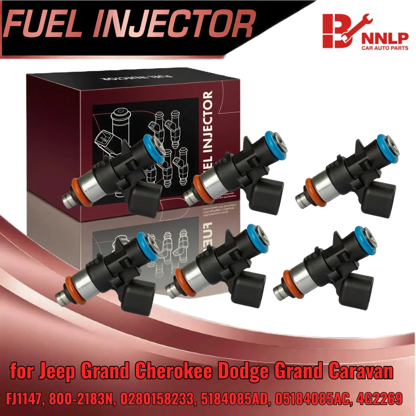 

Для Jeep Grand Cherokee для Dodge Grand Caravan для Chrysler 200, комплект топливных форсунок Ram 6x FJ1147 8002183N