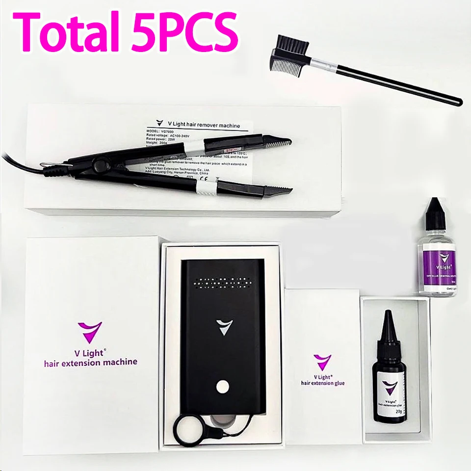 

V light Hair Extension Machine Set Kit With V light glue Original V Light Technology Tool Hair Extension Machine For Tape glue