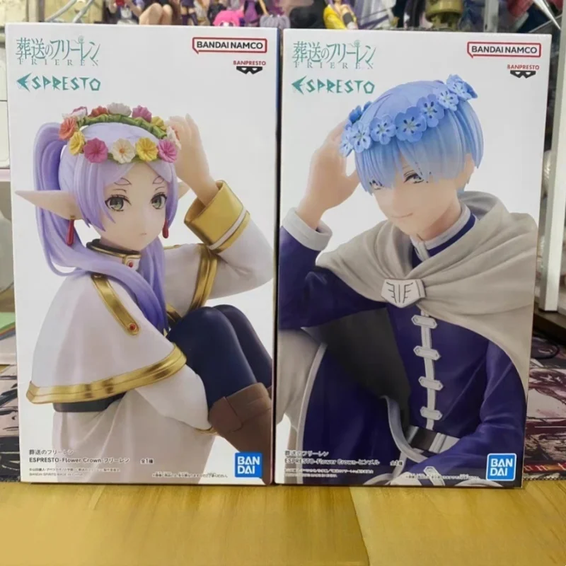 

Genuine Banpresto Frieren:Beyond Journey'S End Espresto -Flower Crown- Frieren Himmel Anime Figures Desktop Ornament Model Toys