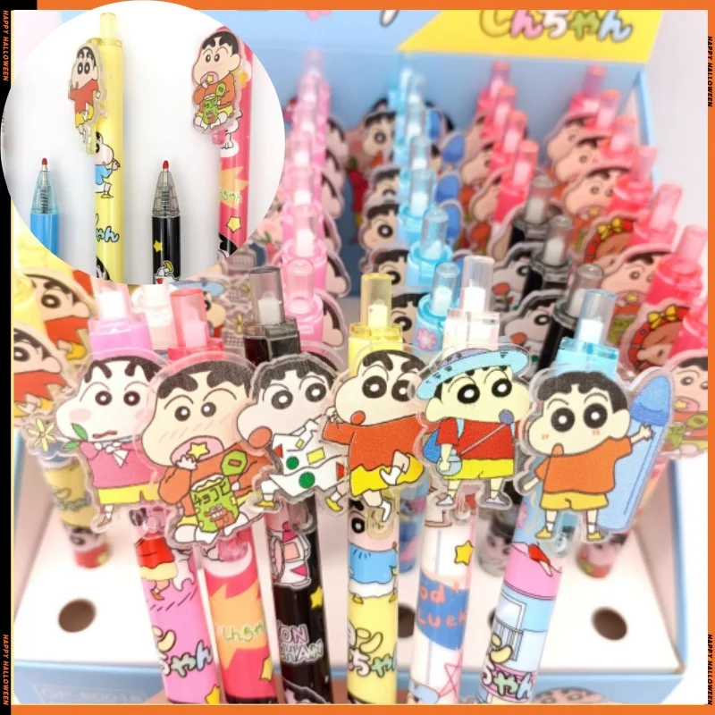 Crayon Shin-Chan gel pen anime cartoon stitch press 0.5 black stationery supplies students with school supplies pens office tool