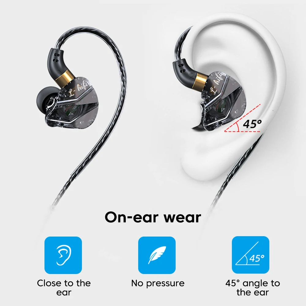 S16 3.5MM/Type C Wired Headphones 45 Degree Bending In-ear Headset Handsfree Earbuds with Mic Game Sports Earphone for Samsung