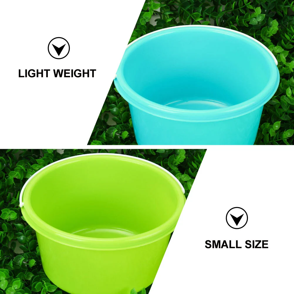 6 Pcs Plastic Barrel Beach Toys Mini Bucket for Kids Child Sand Children Buckets