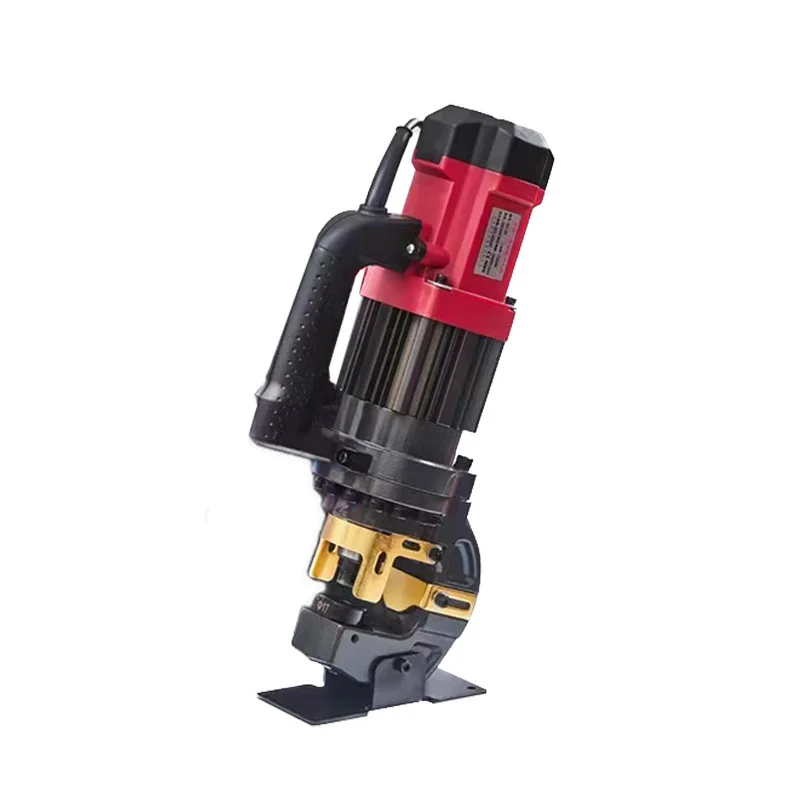 

Hydraulic new electric punching machine Four-cylinder pump body Copper aluminum row Angle iron channel steel punching Portable p