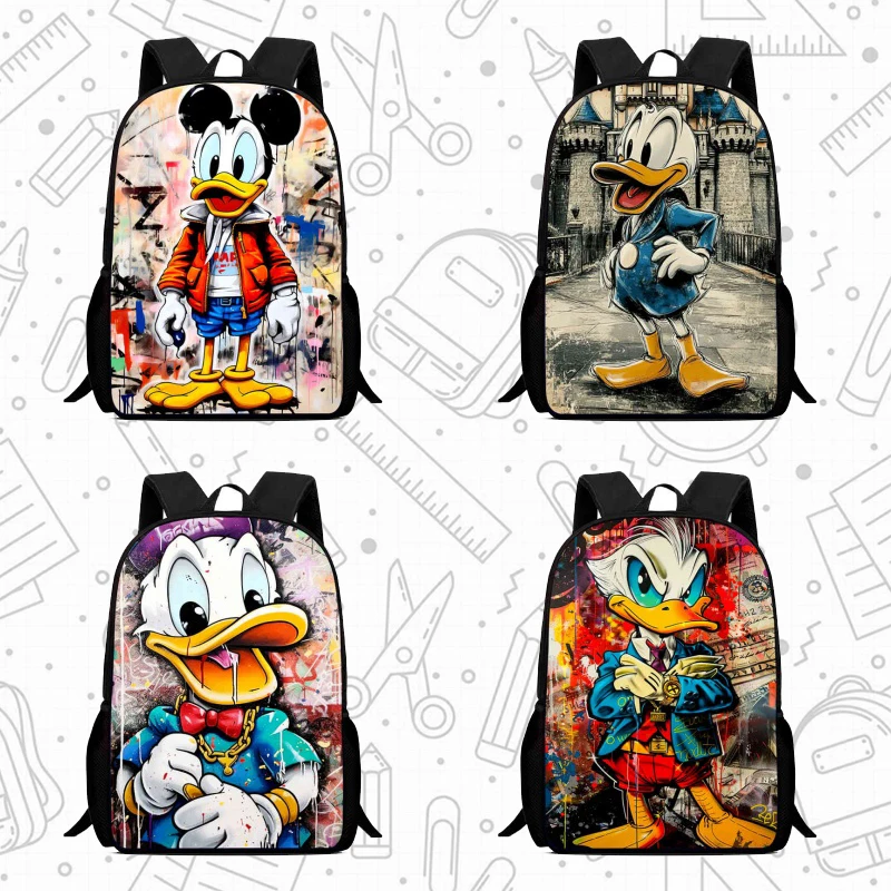 

Disney School Backpack,Cartoon Donald Duck School Bags for Girls Boys,Durable &Light Weight Kids Backpack for Kindergarteen