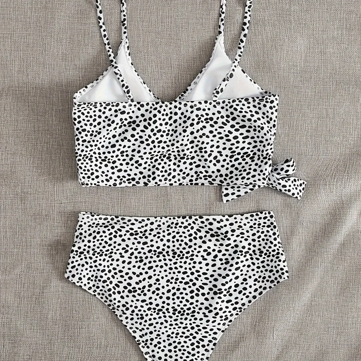 مثير عبر التفاف ملابس السباحة عالية الخصر بيكيني 2025 النساء المايوه نقطة السباحة ثوب السباحة البرازيلي البيكينيات مجموعة Mujer Biquini