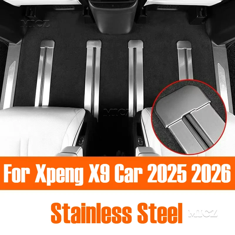 

Автомобильные аксессуары для автомобиля Xpeng X9 2025 2026, нержавеющая сталь, направляющая для заднего сиденья, направляющая, рама, накладки, декоративная полоса