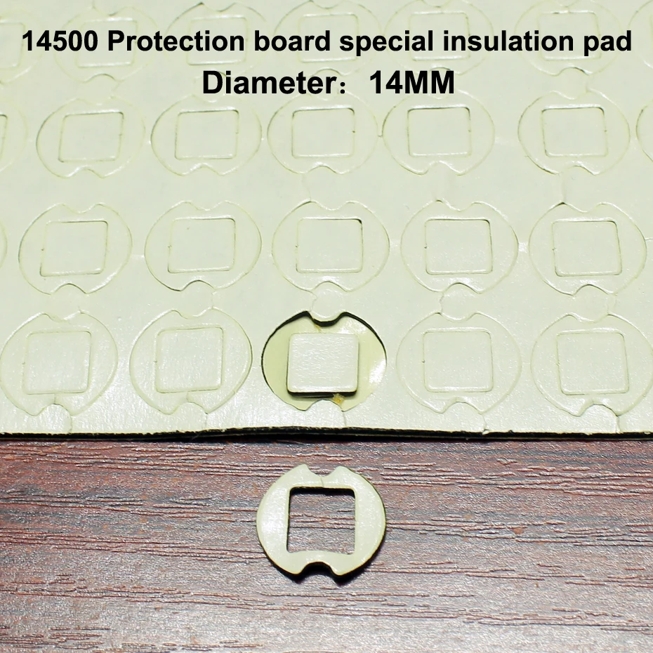 100pcs/lot 14500 lithium battery pack high temperature insulation double-sided rubber protection board special insulation gasket