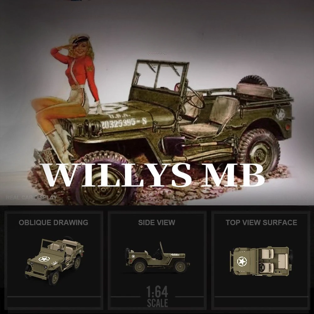 

TM1:64 Willys D-Day 80th Anniversary Commemorative Edition Simulated Alloy Car Model Collection Ornaments