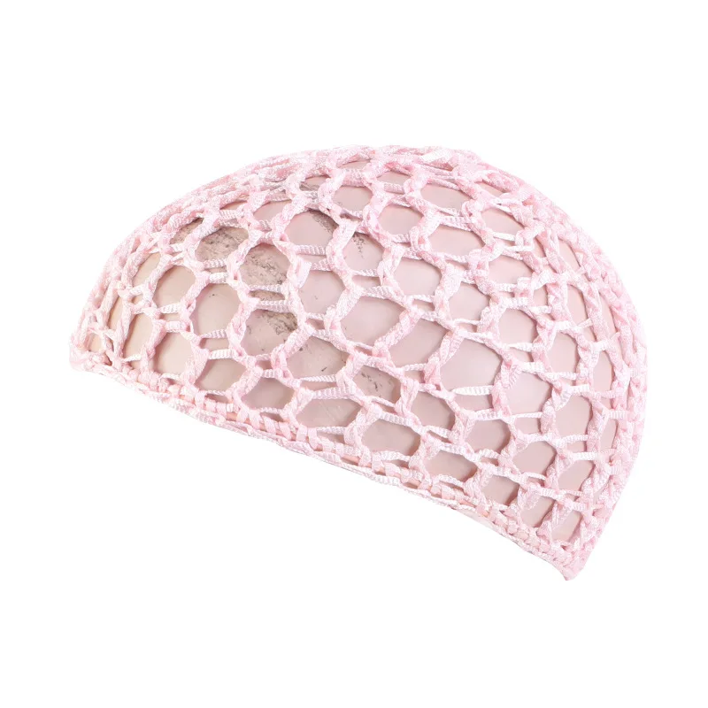 Gorro de ganchillo de malla para mujer, turbante de Color sólido, cubierta de noche para dormir, gorro informal Popular