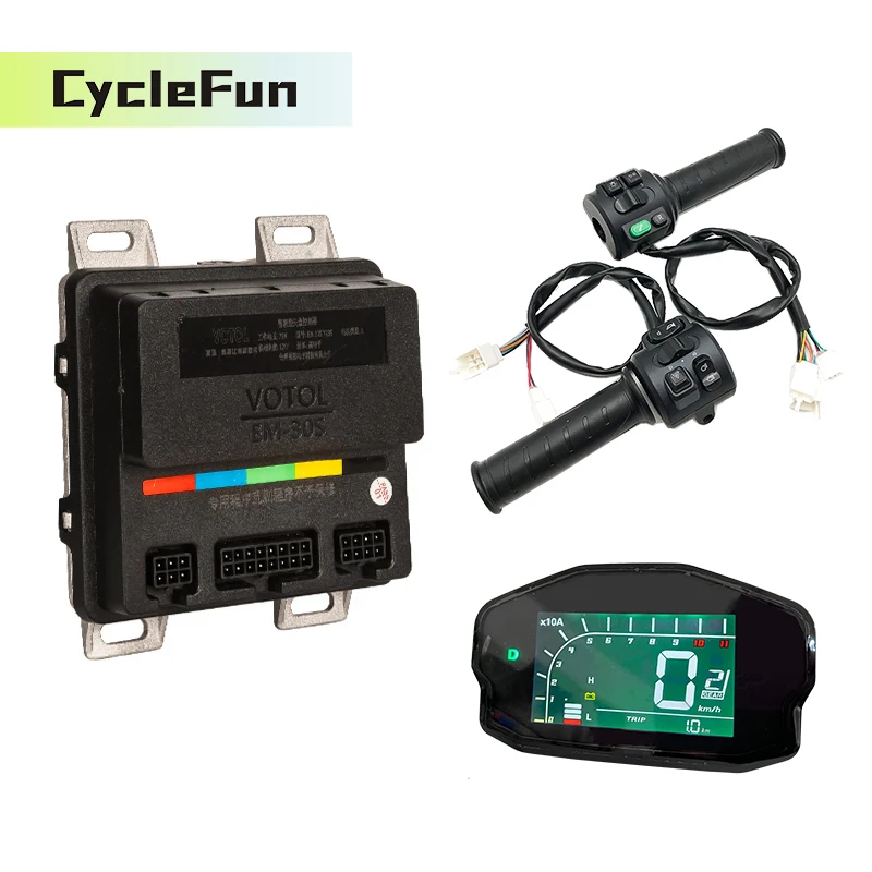 

VOTOL EM30S 40A Sine Wave Controller 500W-1.5KW ECU Motherboard for Electric Scooter with DKD Display & Throttle