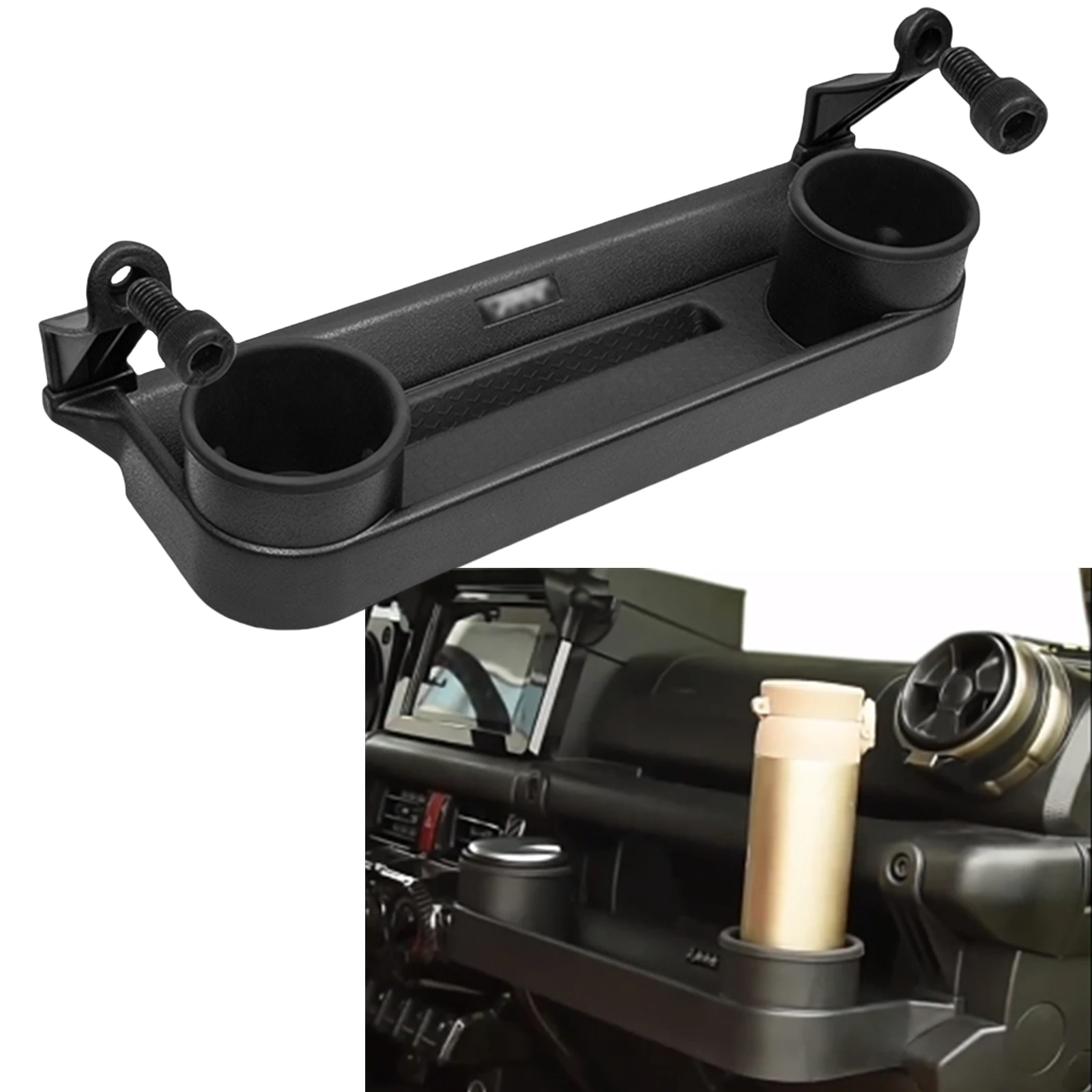 

For Suzuki Jimny JB64 JB74 2019-2024 Front Dashboard Center Storage Box Water Drink Cup Holder