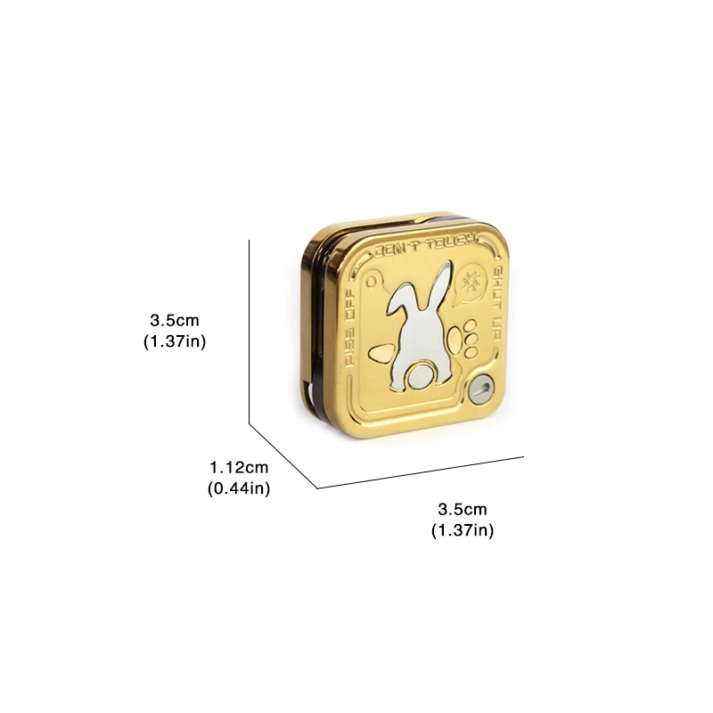 Novel Grumpy Rabbit EDC Fidget Slider Three-layer Side Push Magnetic Fork Fidget Toy Stress Relief Toy ADHD Toy Gifts