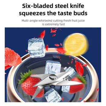 8 nejlepší prodej Přenosný mixér se 6 noži - №7