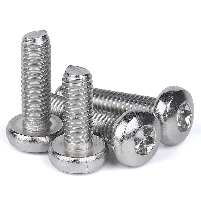 50/10pcs M2 M3 M4 M5 M6 M8 GB2672 Black 304 Stainless Steel Hexalobular Socket Six-Lobe Torx Button Round Pan Head Screw Bolt