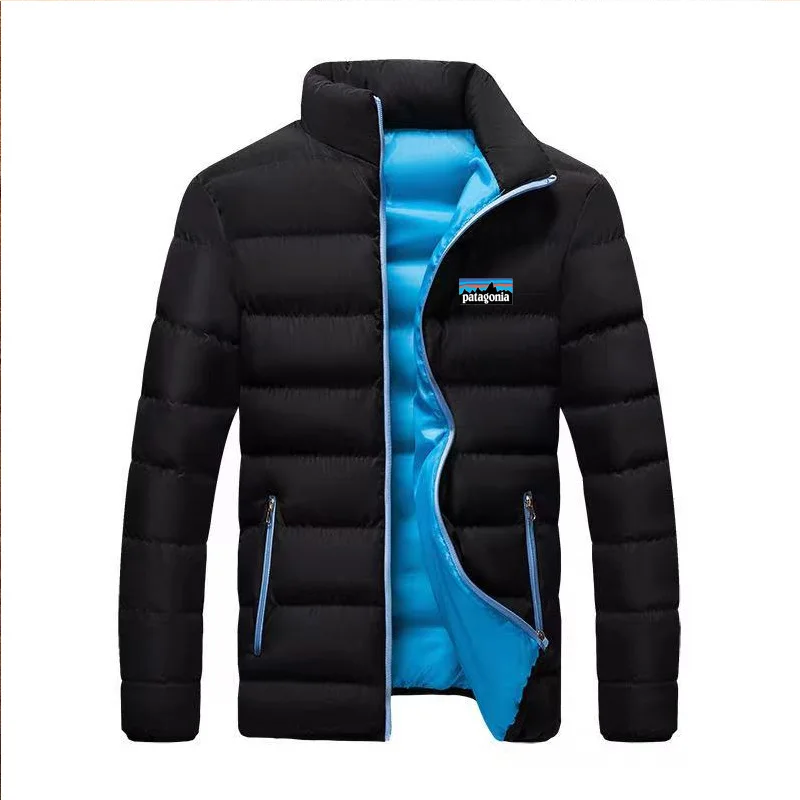 Autunno/inverno moda uomo colletto alla coreana cappotto sportivo in cotone da uomo outdoor camping giacca da uomo in tinta unita addensata Parka da uomo