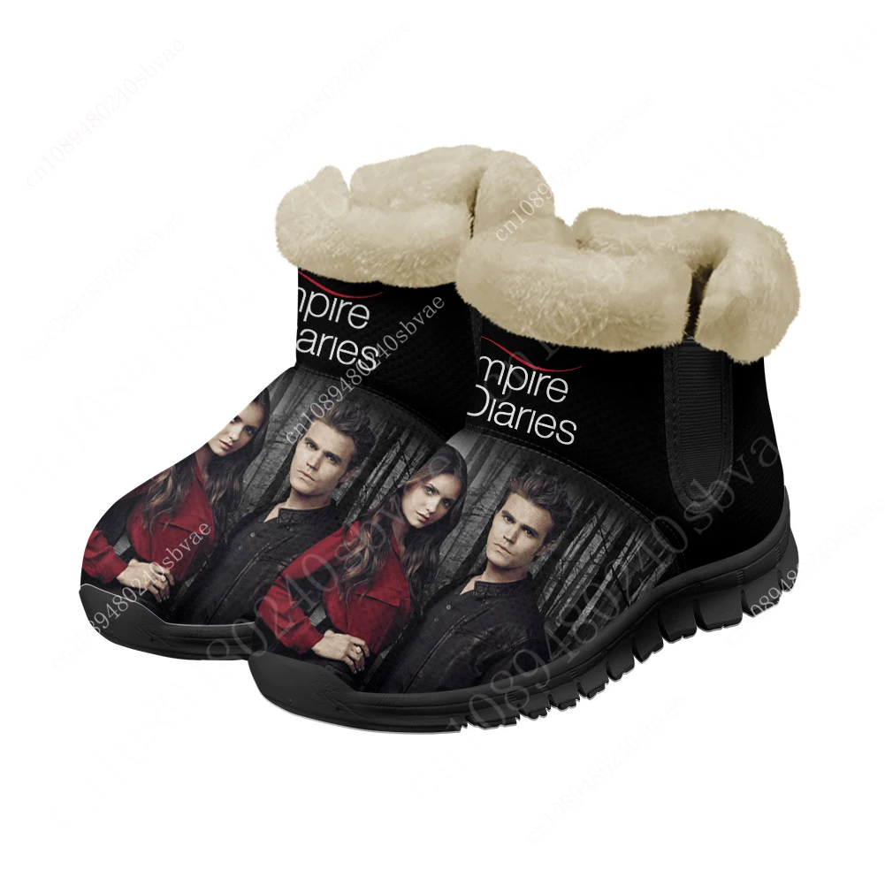 The Vampire Diaries Damon Salvatore botas de nieve para hombre, mujer, adolescente, bota personalizada, zapato de nieve informal para mantener el calor, zapatos deportivos para parejas