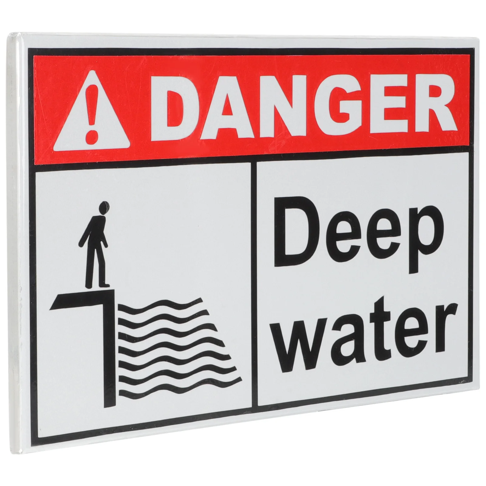 Deep Water Dangerous Zone Sign Outdoor Warning Sign for Kids Adults Safety Security Caution Pond Lake River Security Signs