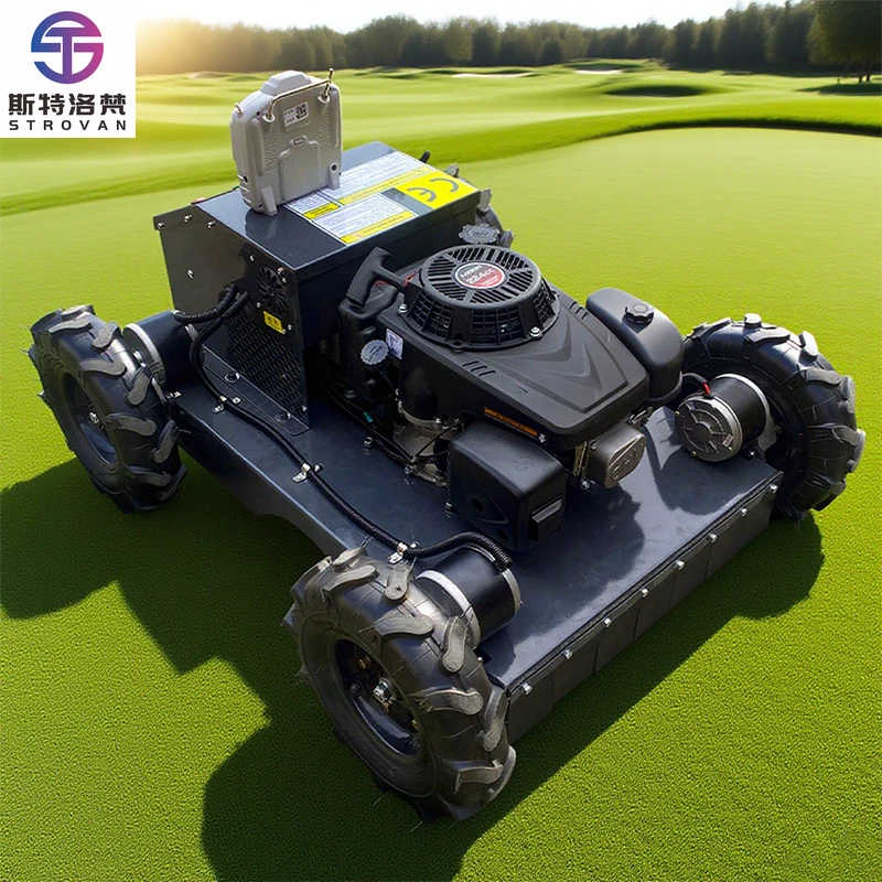 STLF رخيصة متينة وسهلة التشغيل محرك RC جزازة العشب 4 عجلة ذاتية الدفع للتحكم عن بعد المنحدر قطع العشب