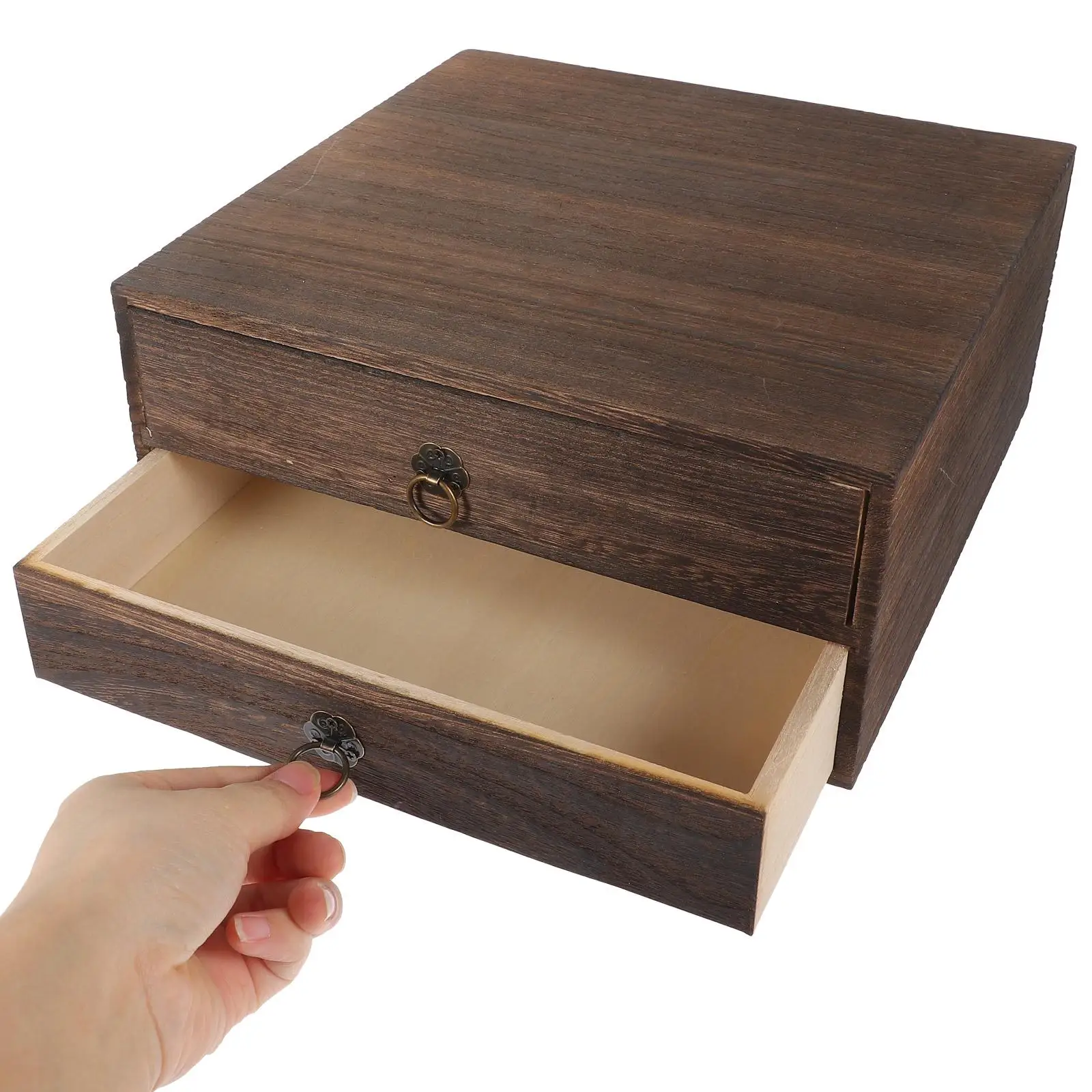 Multi-layer Storage Box Wooden Organizer Drawer Type Compact Size Strong Load-bearing Sundries Box Jewelry Packaging Display