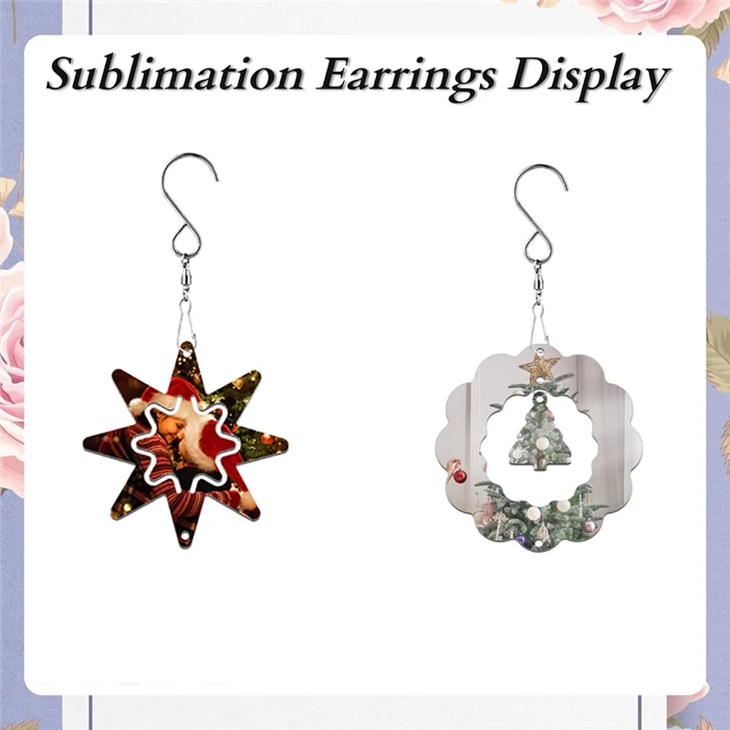 

AB33-6Pcs 3 Inch Sublimation Wind Spinner Blanks 3D Wind Spinners Hanging Wind Spinners For Christmas Indoor Decoration A Durabl