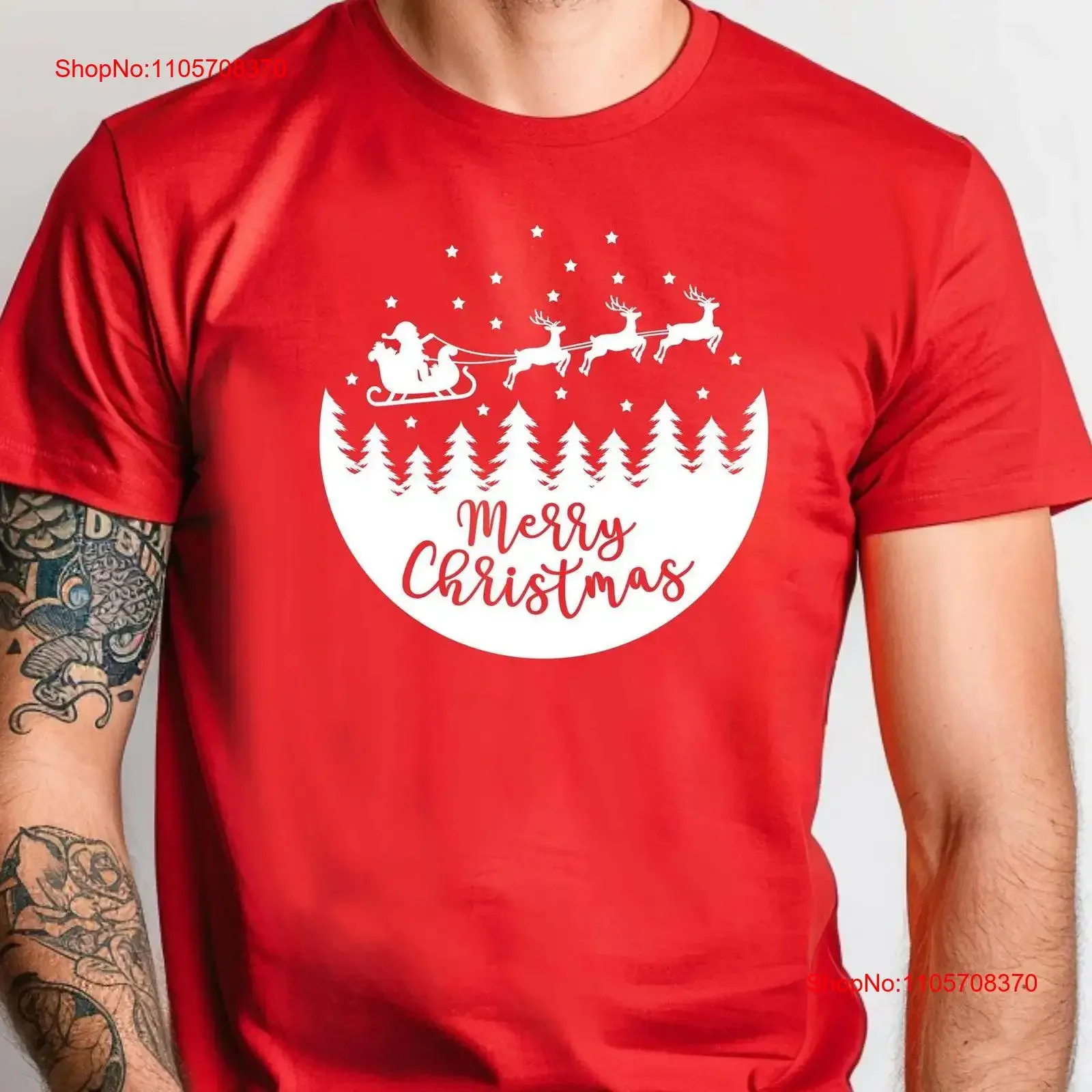 Merry Christmas T Shirt Happy New Year 2024 Secret Santa gift reindeer tees Tree Retro vintage Washed designer clothes Casual
