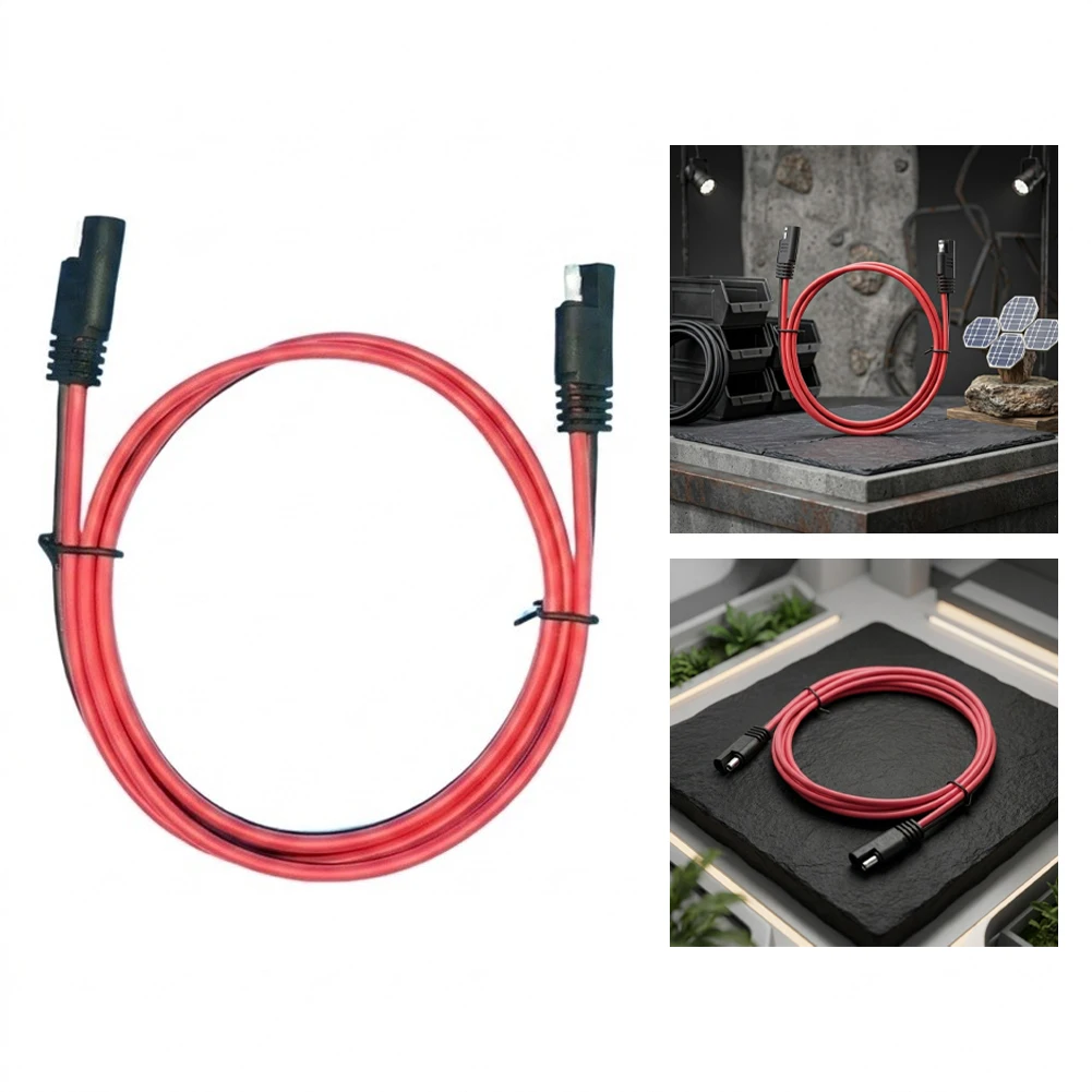 2 Pieces For SAE Standard Connector Cable for Solar Panel Wiring and Battery Charging 10 AWG Weather Resistant