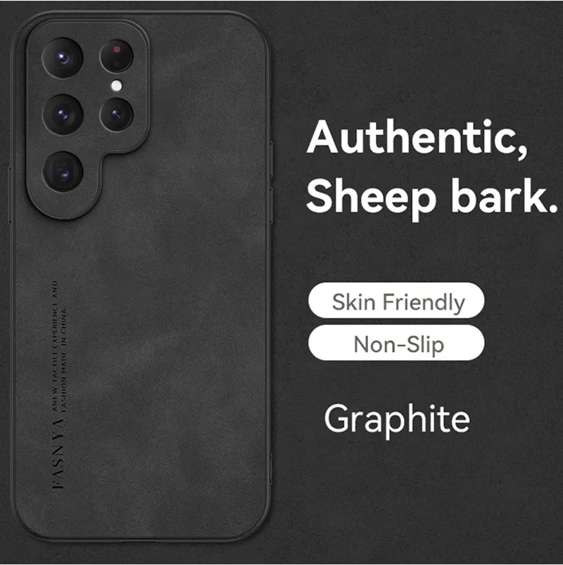 Luxury Leather Case For Samsung S24 Ultra A17 A16 A15 A56 A55 A36 A35 A34 a32 a06 5G M35 A71 4G A51 M56 Sheepskin Back Cover