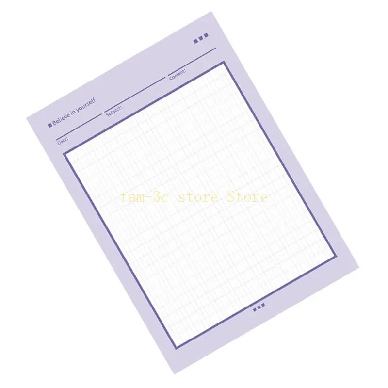 Tearable Notebook Memo Pad 50 Page Gridded Sheets Writing Pad Notebook D0UA