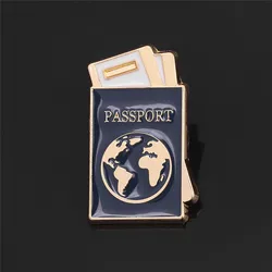 Enamel pins Brooch Pin Metal Badges Brooches Pins Pilot Gift Travel Passport Jewelry