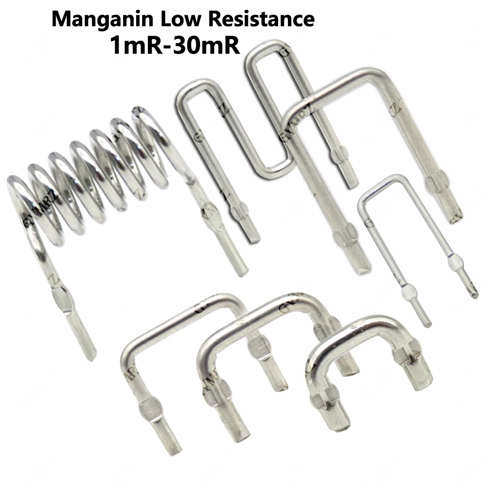 Resistor de Baixa Resistência Manganin 1.5x10MM/15MM/20MM 1mΩ–100mΩ Tipo Shunt 6mR 1mR 2.5mR Componente Eletrônico de Precisão para DIY