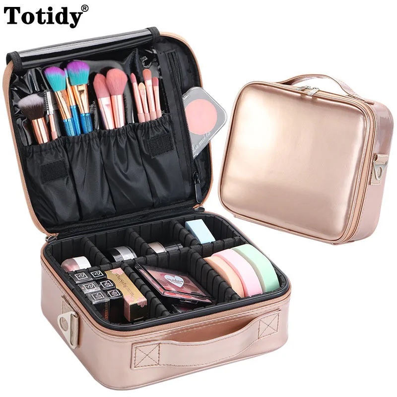 Female Beauty Makeup Organizer Lipstick Brush Storage Box Nail Tool Suitcase Women Cosmetics Bag Profession Makeup Case