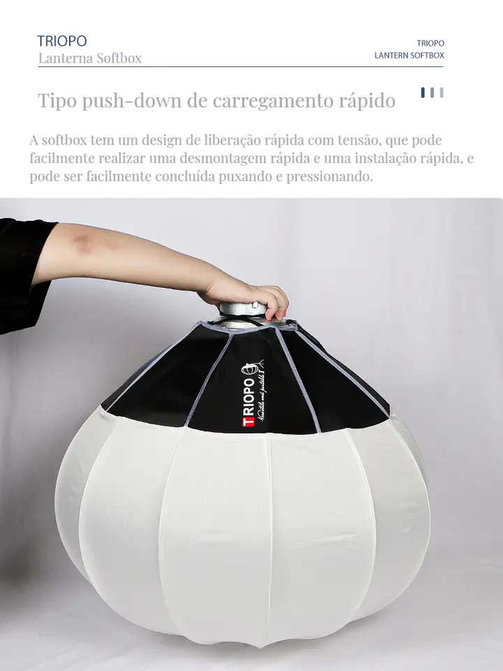 65cm Round Softbox Light Modifier with Bowens Quick-Release Mount