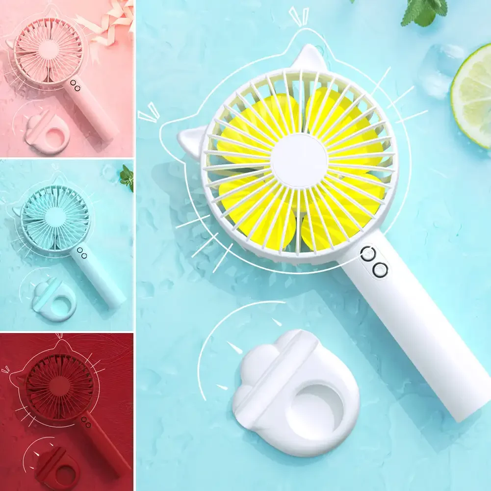 

Portable Handheld Fan Small Cooling Fan With Light USB Rechargeable Eyelash Eyelash Mute Cooler Handheld Fan Mini Fans