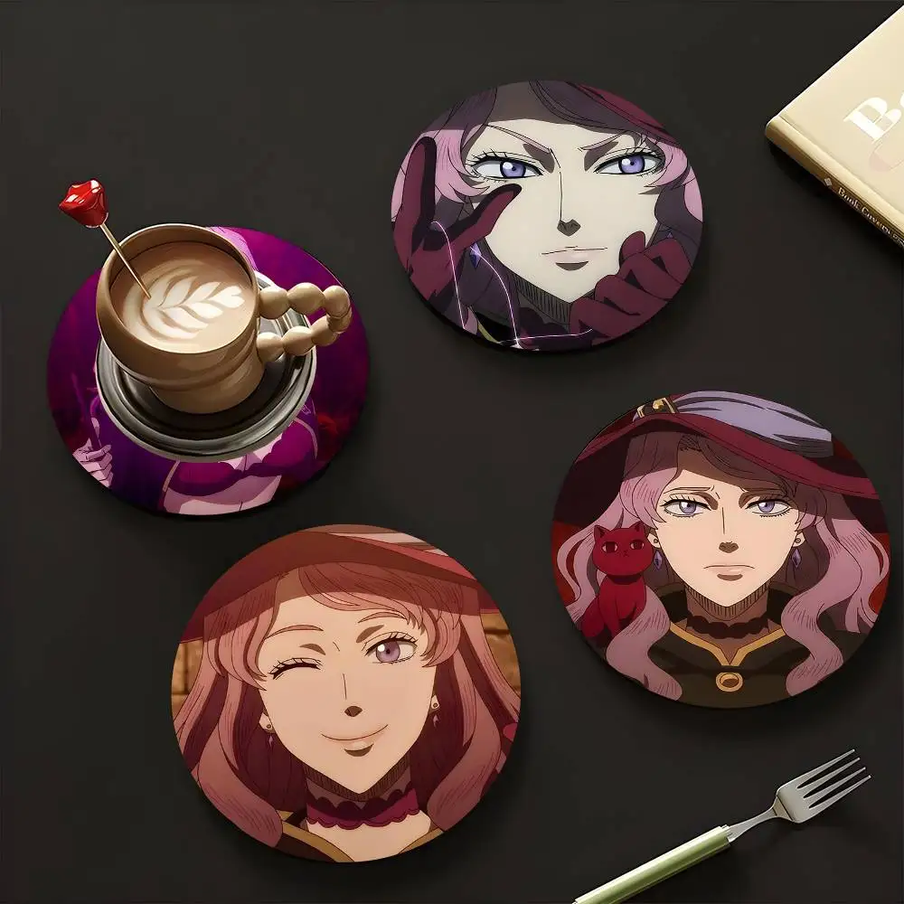 1pc Vanessa Enoteca Anime Characters Wooden Coaster Colour Printing Cup Mat Home Desk Decoration Gifts