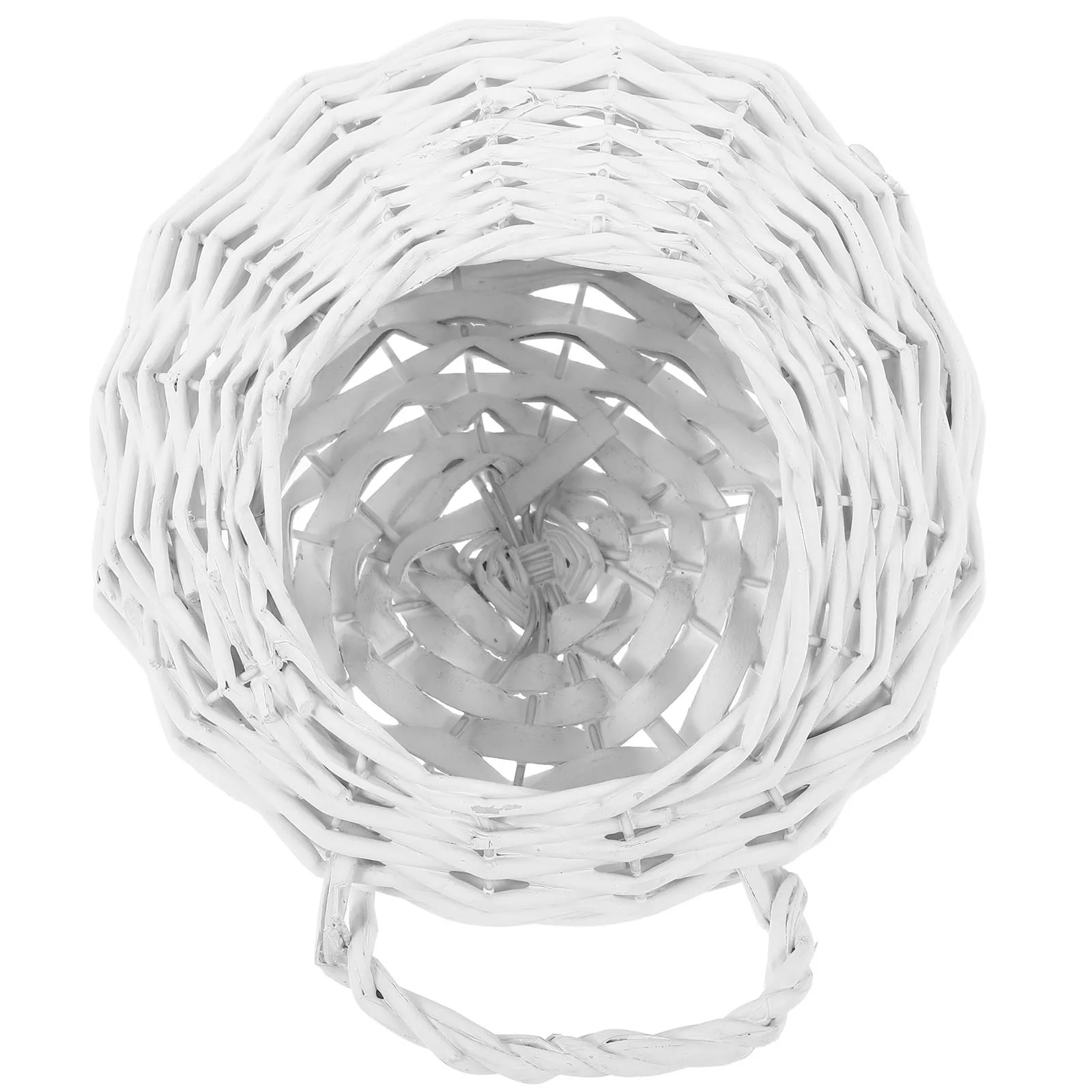 

Hanging Wicker Basket Wall Storage Basket Decorative Organizer Small Woven Hanging Flower Pot for Home Kitchen