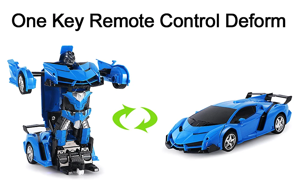 Robot elettrico per auto trasformazione RC 2 in 1: fantastico giocattolo per veicoli sportivi per ragazzi – Regalo per bambini per auto con deformazione telecomandata