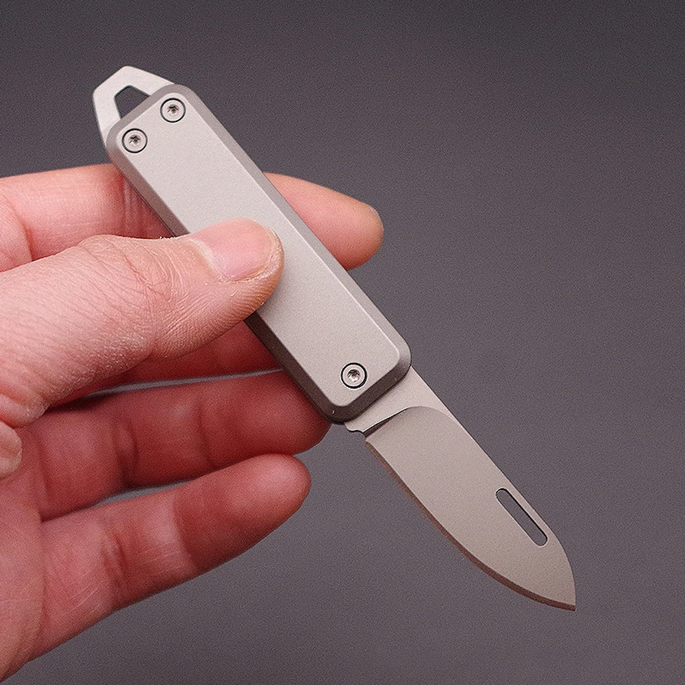 Imagem -02 - Mini Folding Keychain Knife Edc Survival Gadgets Autodefesa Aço Inoxidável Pocket Utility Knife Carga de Caixa Caressolove-d2