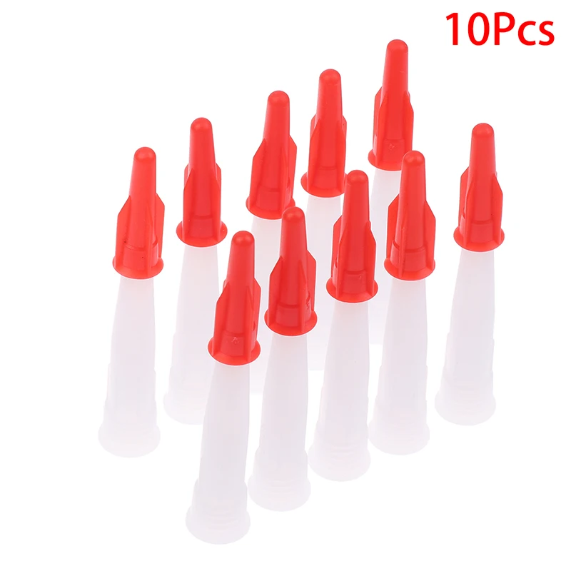 Hot Sale 10Pcs Spare Silicone Nozzle Sealant Tool Kit Re-sealable Mastic Cartridge Spare Nozzles Screw Cover For Caulking Pipes