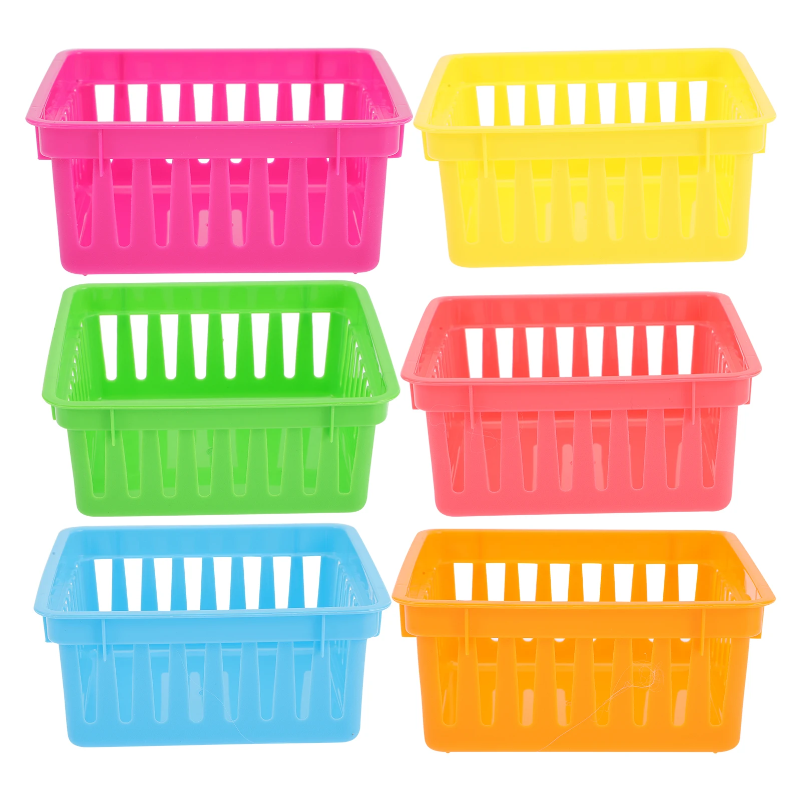 

24 Pcs Stationery Storage Basket Small Plastic Bins Accessory Baskets Mini Square Container Desk ganizer School Supplies