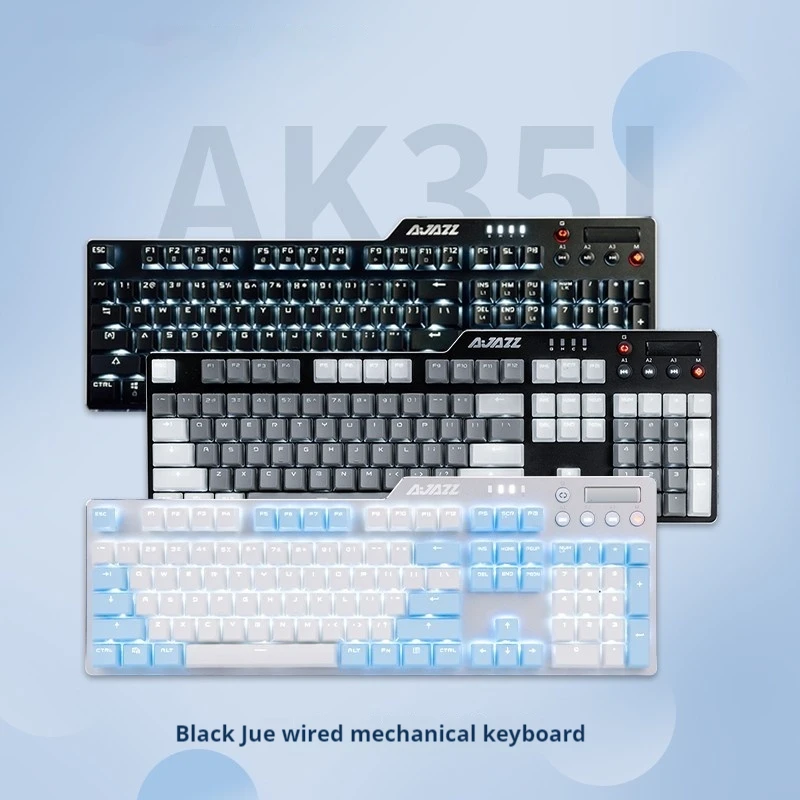 

Ajazz Ak35i V3 Mechanical Keyboard Wireless Customized Three-Mode Tft 2.4g Macro Keyboard For Pc Gamer Office Computer Gifts