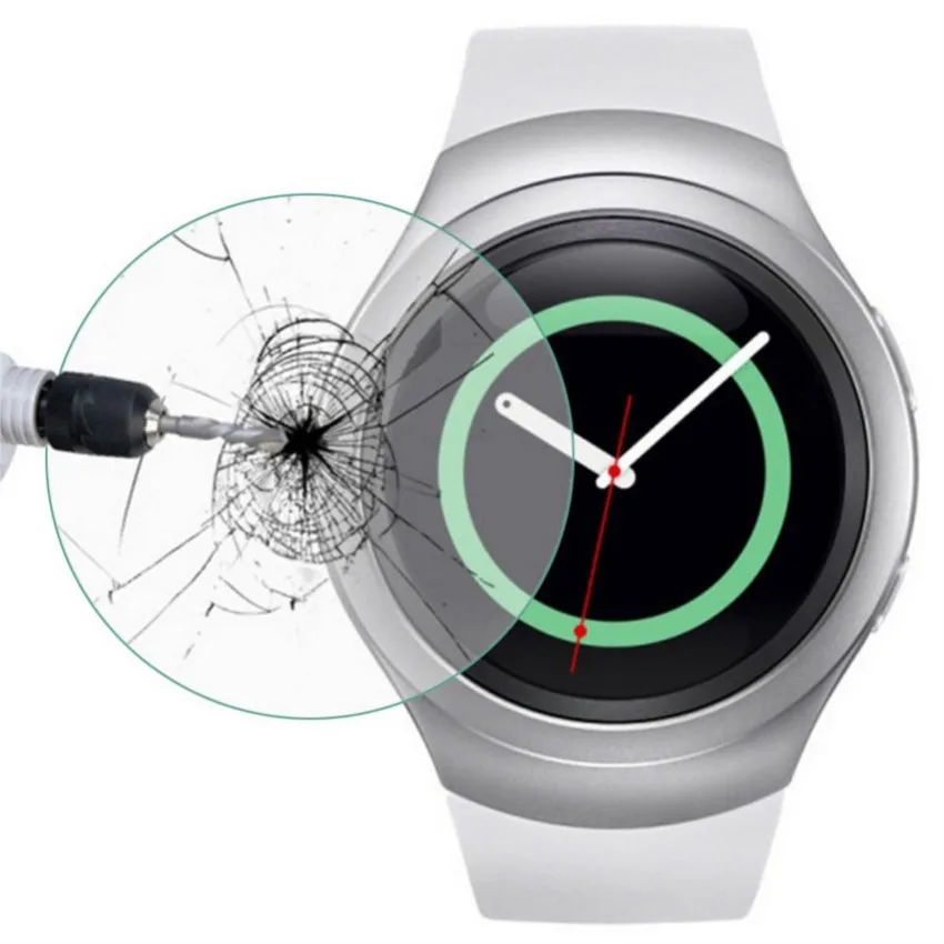 for samsung gear s2 smart wrist watch rounded tempered glass screen protector guard pelicula de vidro shield